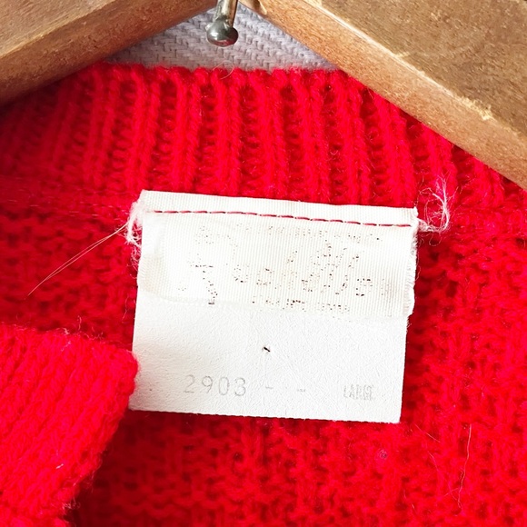 VINTAGE Rochelle Red Knit Sweater Vest - Picture 2 of 6